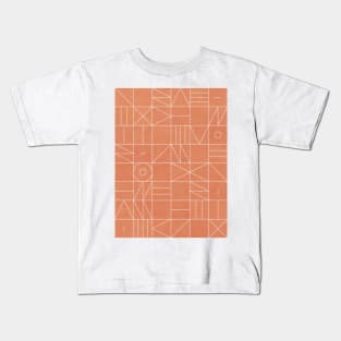 My Favorite Geometric Patterns No.5 - Coral Kids T-Shirt